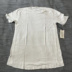 Cotton Citizen Small John Tee Cotton Hemp V-Neck Short Sleeve T Shirt Bone NWT